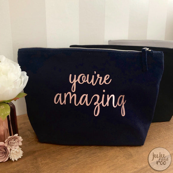 personalised accessory bag - navy