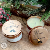 christmas designs - personalised soy wax candle