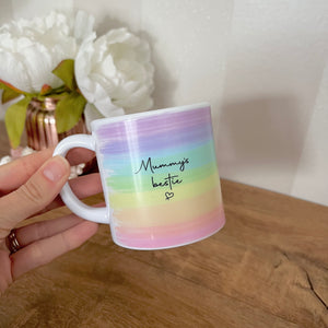 children’s rainbow mug - mummy's bestie (imperfect)