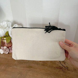 small cream canvas pouch - can be personalised!