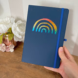 sparkly rainbow notebook