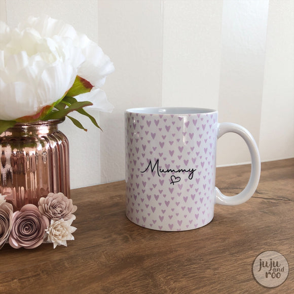 pastel hearts - mug