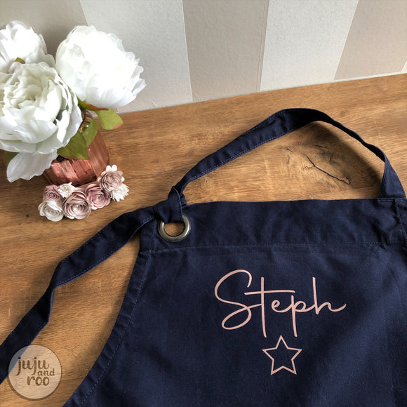 personalised apron - navy