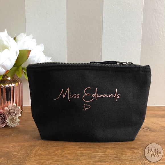 personalised teacher name - accessory bag