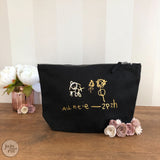 your handwriting - personalised accessory bag