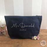 personalised name and date - bride accessory bag