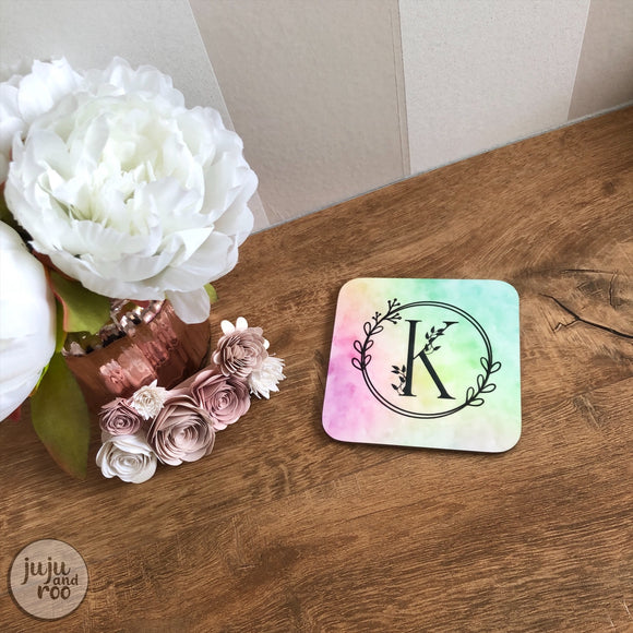 monogram initial - coaster