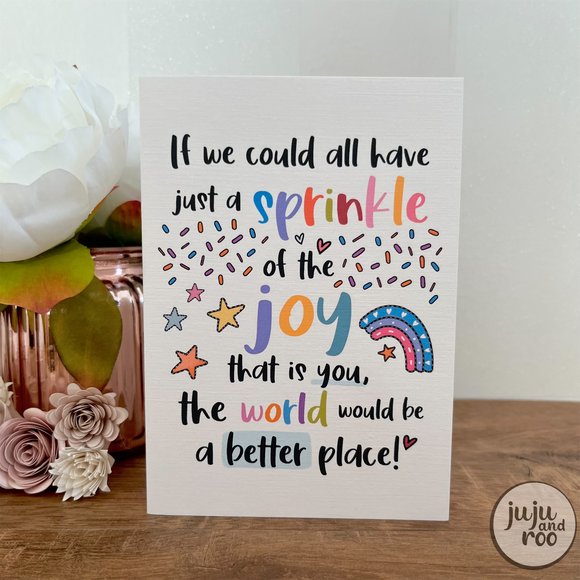 sprinkle of joy - card