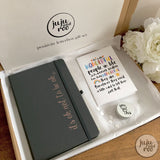 personalised notebook - letterbox gift set