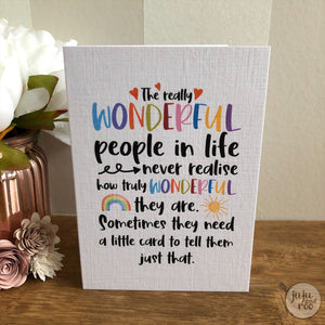 wonderful people - card