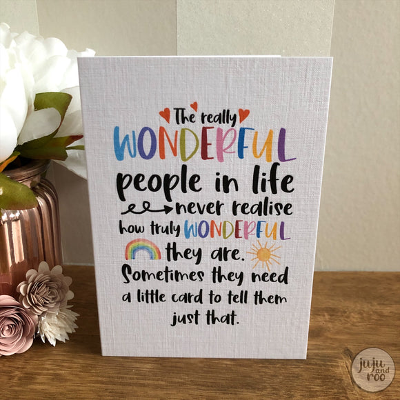 wonderful people - card