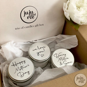 trio of candles - gift set