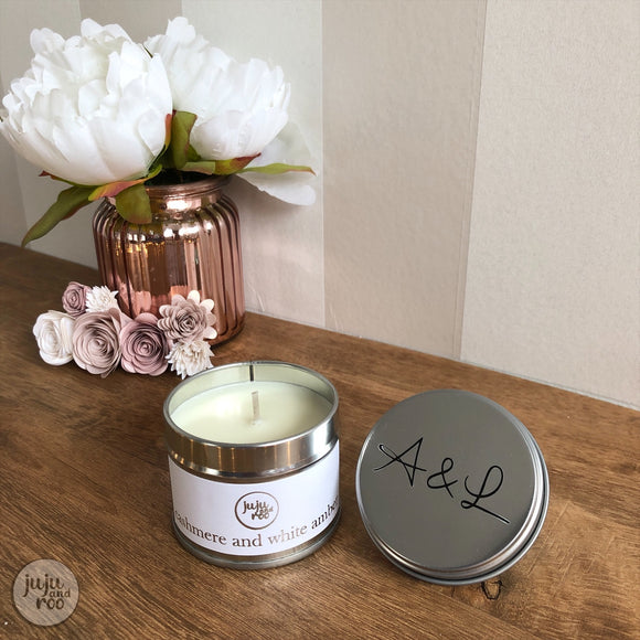personalised initials - soy wax candle