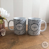 set of two - mr & mrs personalised mugs