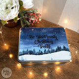 winter wonderland - personalised christmas treats tin