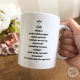 small business logo - mug and coaster set