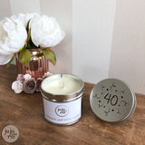 number milestone - soy wax candle