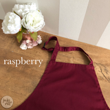 personalised children’s apron - raspberry